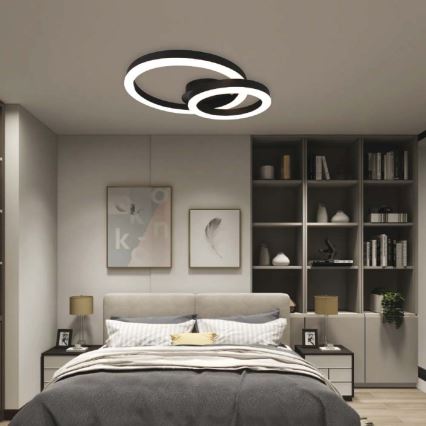 LED Plafonjera LED/20W/230V 3000K crno
