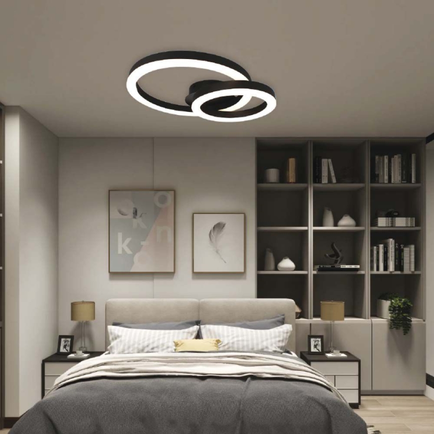 LED Plafonjera LED/20W/230V 3000K crno