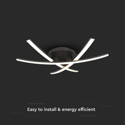 LED Plafonjera LED/20W/230V 3000K crno