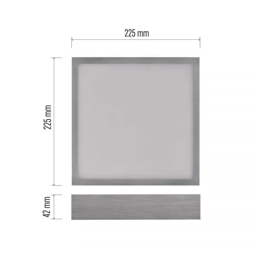 LED Plafonjera NEXXO LED/21W/230 3000/3500/4000K 22,5x22,5 cm mat krom