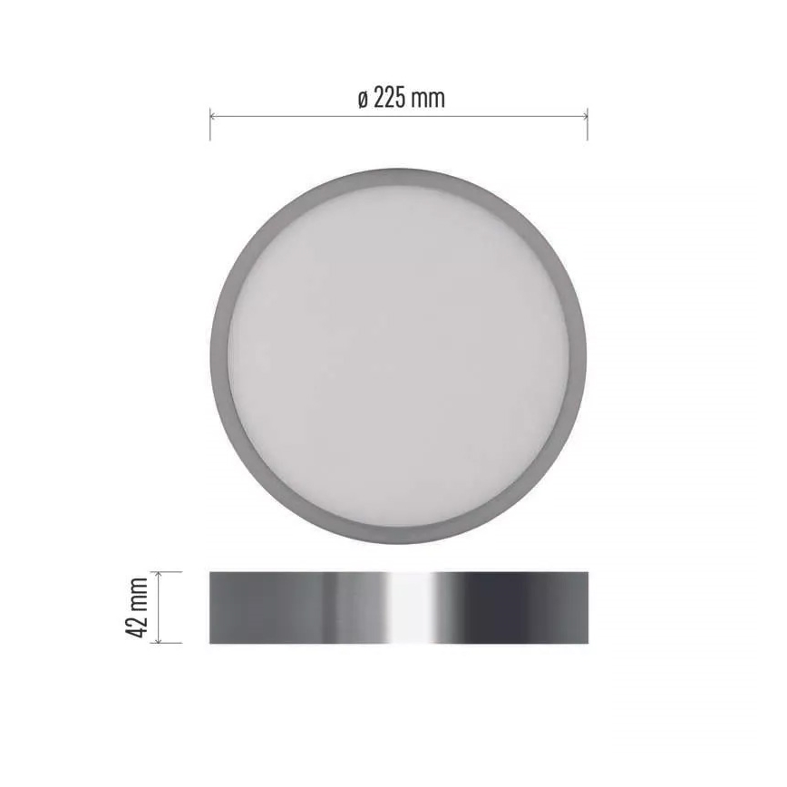 LED Plafonjera NEXXO LED/21W/230V 3000/3500/4000K pr. 22,5 cm sjajni krom