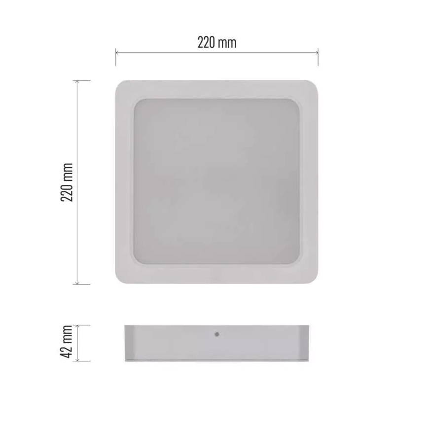 LED Plafonjera LED/24W/230V 22x22 cm bela