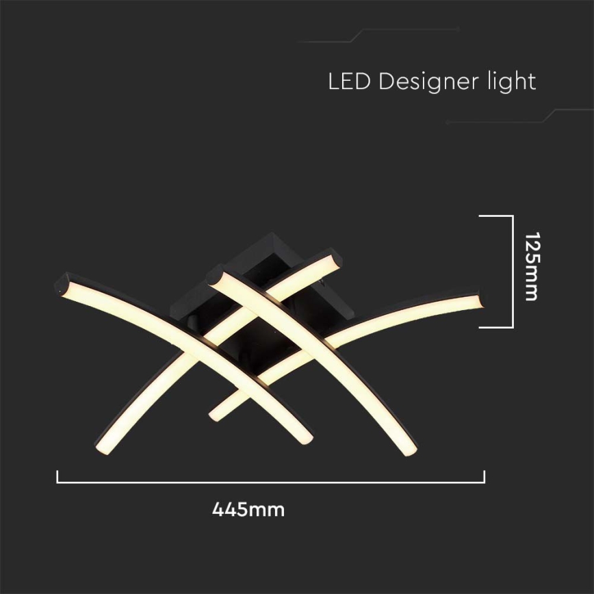 LED Plafonjera LED/24W/230V 3000K crno
