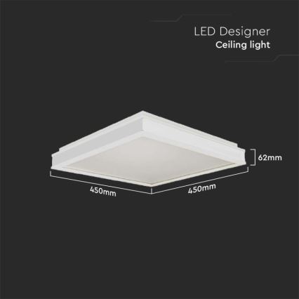 LED Plafonjera LED/24W/230V 4000K 45x45 cm bela