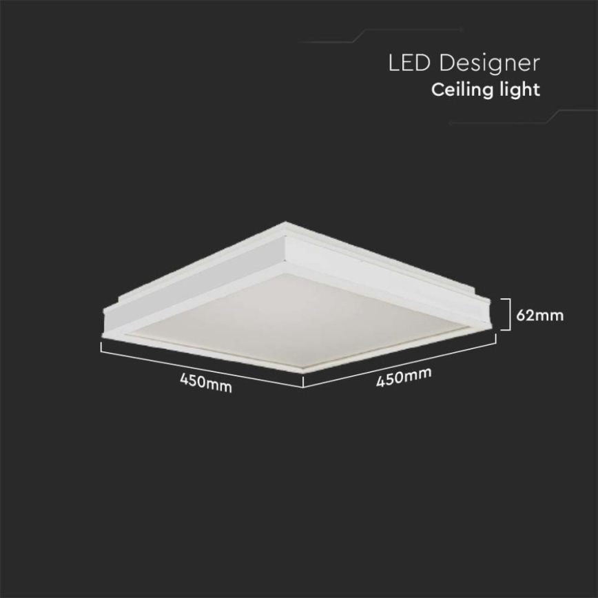 LED Plafonjera LED/24W/230V 4000K 45x45 cm bela