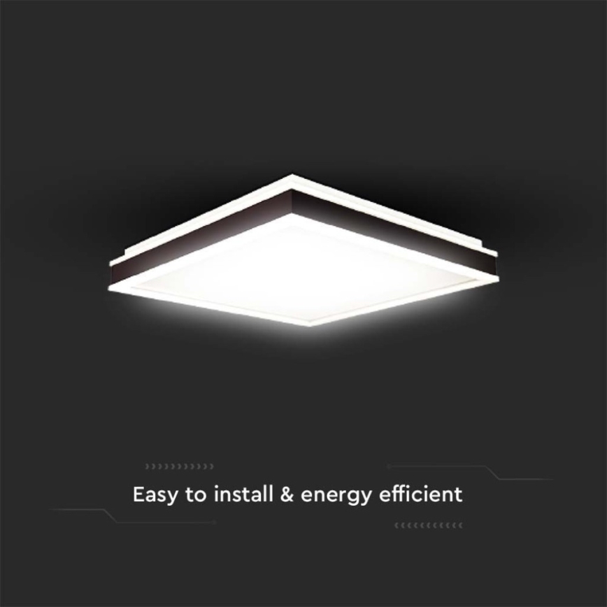 LED Plafonjera LED/24W/230V 4000K 45x45 cm crno