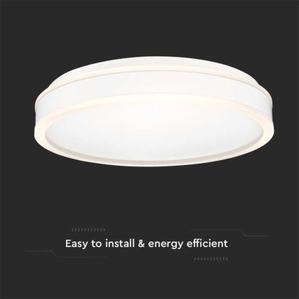 LED Plafonjera LED/24W/230V 4000K bela