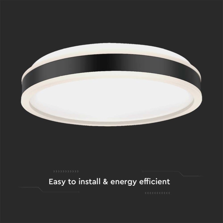 LED Plafonjera LED/24W/230V 4000K crno
