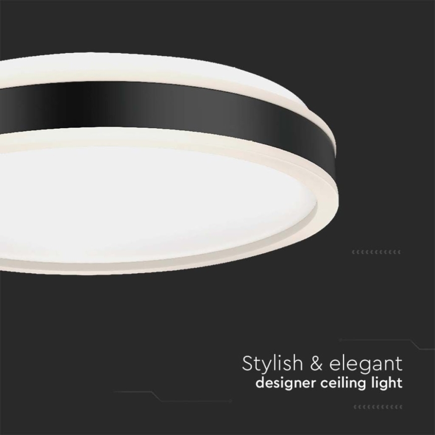 LED Plafonjera LED/24W/230V 4000K crno