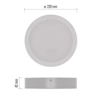 LED Plafonjera LED/24W/230V pr. 22 cm bela