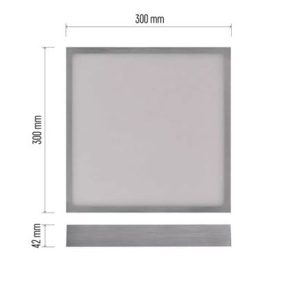 LED Plafonjera NEXXO LED/28,5W/230V 3000/3500/4000K 30x30 cm mat krom