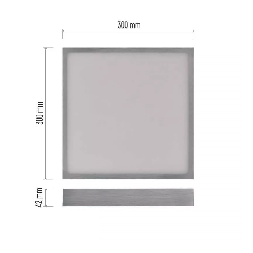 LED Plafonjera NEXXO LED/28,5W/230V 3000/3500/4000K 30x30 cm mat krom