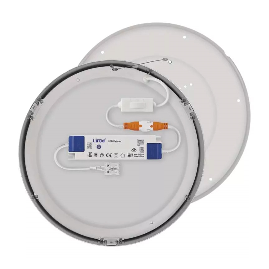 LED Plafonjera NEXXO LED/28,5W/230V 3000/3500/4000K pr. 30 cm sjajni krom