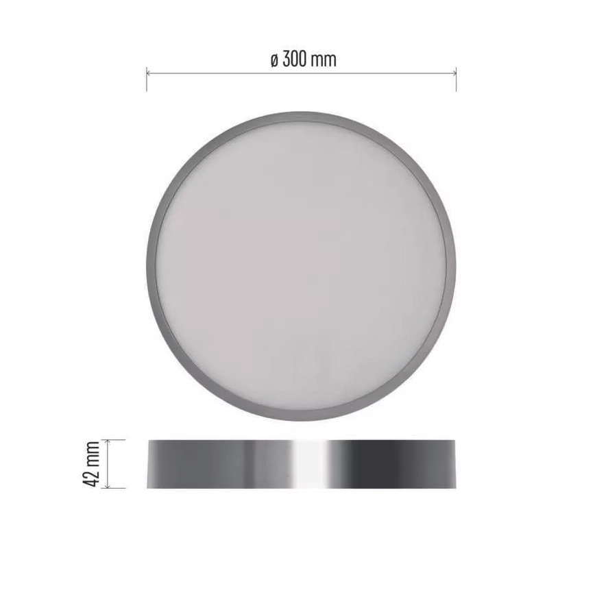 LED Plafonjera NEXXO LED/28,5W/230V 3000/3500/4000K pr. 30 cm sjajni krom