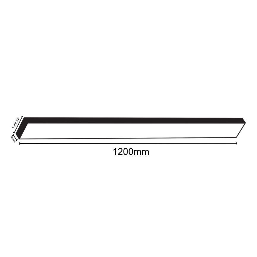 LED Plafonjera LED/32W/230V 4000K 120x13 cm crno