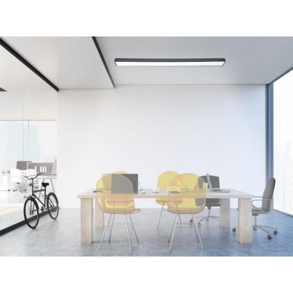 LED Plafonjera LED/32W/230V 4000K 120x7 cm crno