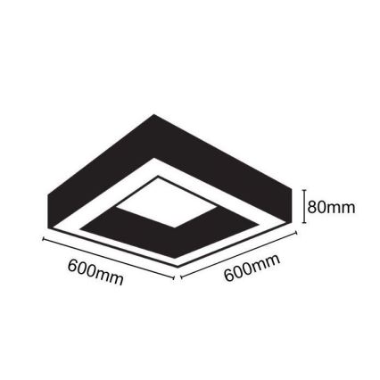 LED Plafonjera LED/40W/230V 4000K 60x60 cm