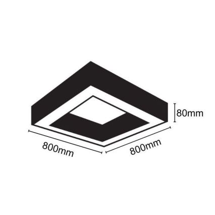LED Plafonjera LED/55W/230V 4000K 80x80 cm