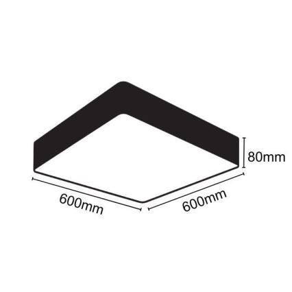 LED Plafonjera LED/65W/230V 4000K 60x60 cm