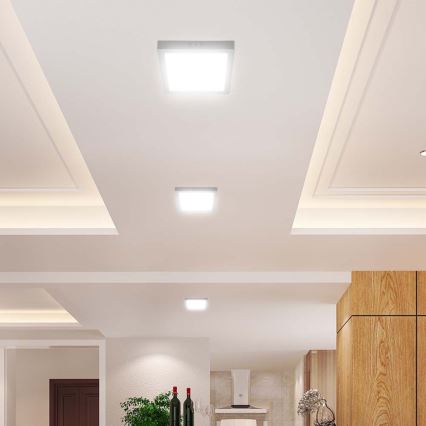 LED Plafonjera LED/6W/230V 3000K 12x12 cm bela