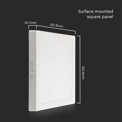 LED Plafonjera LED/6W/230V 3000K 12x12 cm bela
