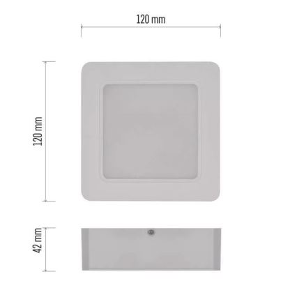LED Plafonjera LED/9W/230V 12x12 cm bela