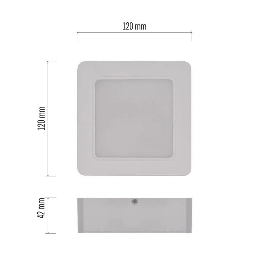 LED Plafonjera LED/9W/230V 12x12 cm bela