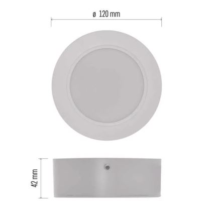 LED Plafonjera LED/9W/230V pr. 12 cm bela