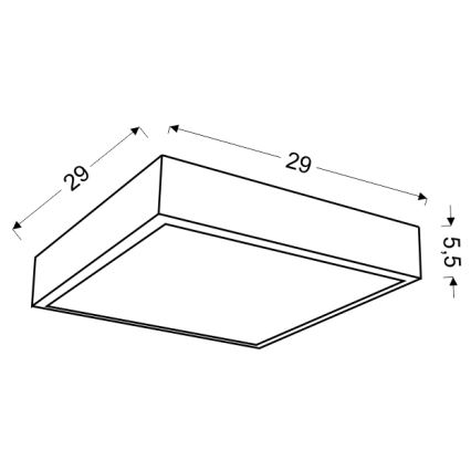 LED Plafonjera LUX LED/16W/230V bela