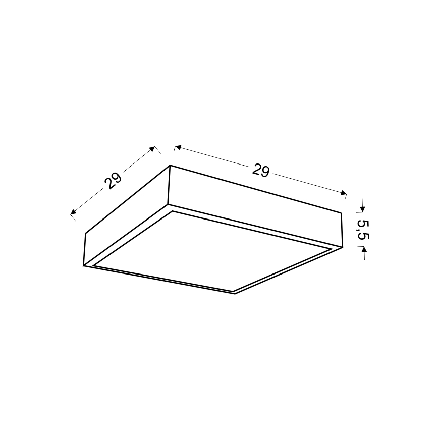 LED Plafonjera LUX LED/16W/230V bela