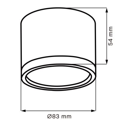 LED Plafonjera MIRELLA 1xGX53/6W/230V crno