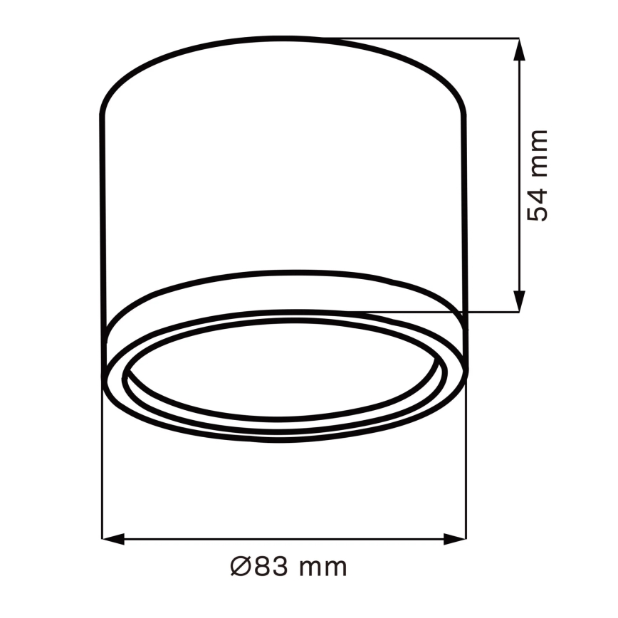 LED Plafonjera MIRELLA 1xGX53/6W/230V crno