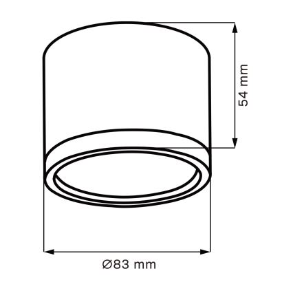 LED Plafonjera MIRELLA 1xGX53/6W/230V crno/zlatna