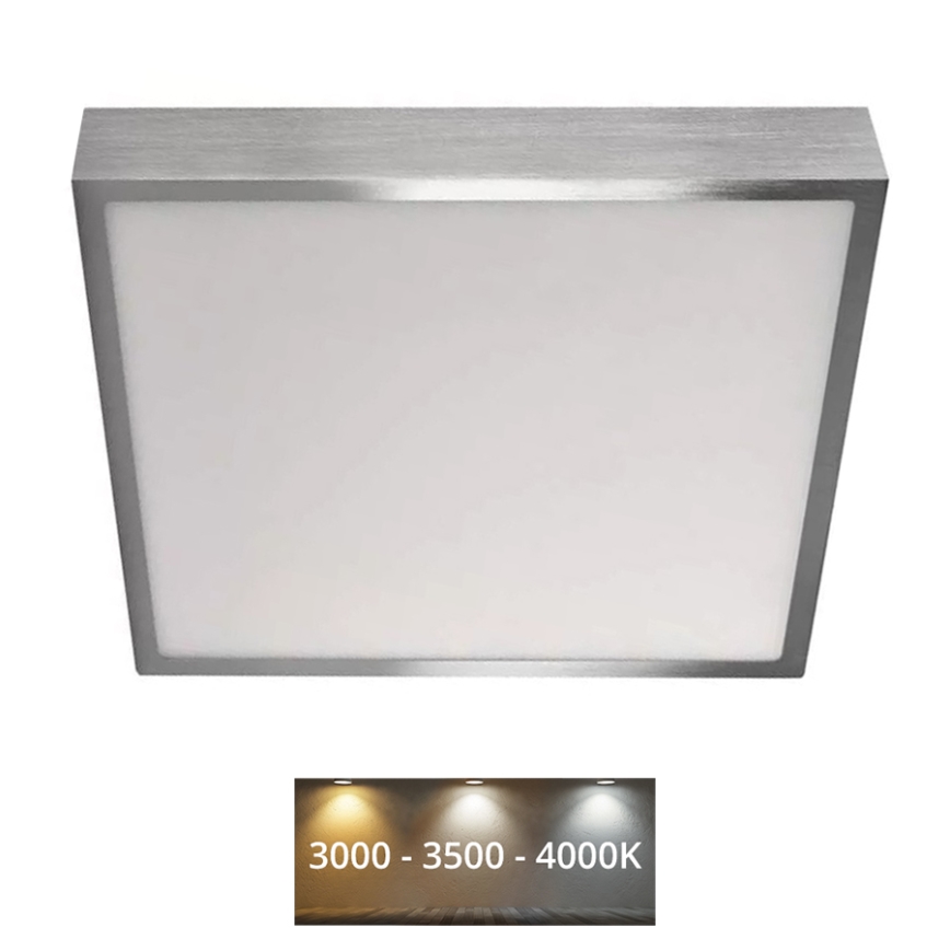 LED Plafonjera NEXXO LED/28,5W/230V 3000/3500/4000K 30x30 cm mat krom