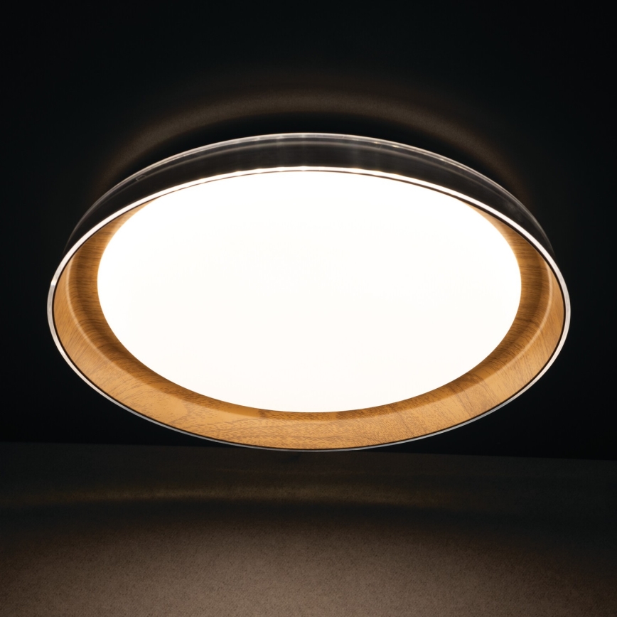 LED Plafonjera NIFU LED/17,8W/230V pr. 43 cm bela/braon