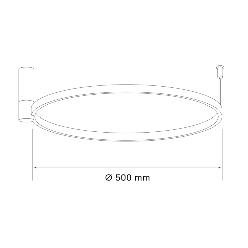 LED Plafonjera NOEMI LED/20W/230V 4000K pr. 50 cm mat krom