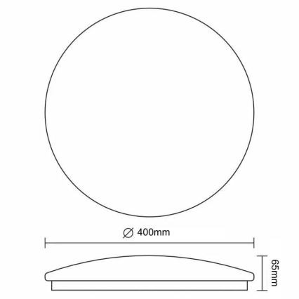 LED Prigušiva plafonjera OPAL LED/36W/230V 3000-6500K + Daljinski upravljač