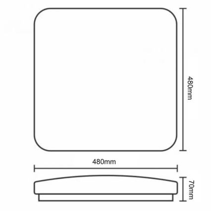 LED Prigušiva plafonjera OPAL LED/48W/230V 3000-6500K + Daljinski upravljač