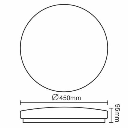 LED Plafonjera OPAL LED/50W/176-264V