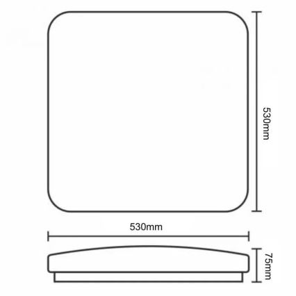 LED Prigušiva plafonjera OPAL LED/60W/230V 3000-6500K + Daljinski upravljač