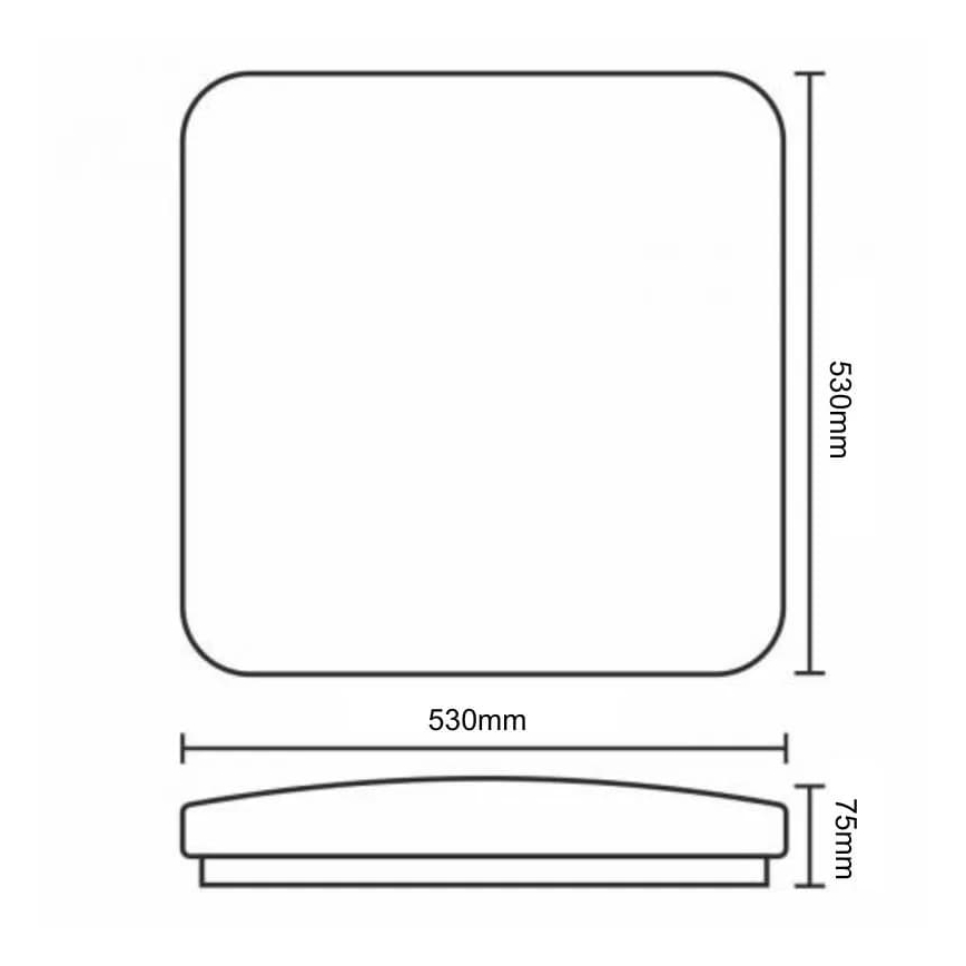 LED Prigušiva plafonjera OPAL LED/60W/230V 3000-6500K + Daljinski upravljač