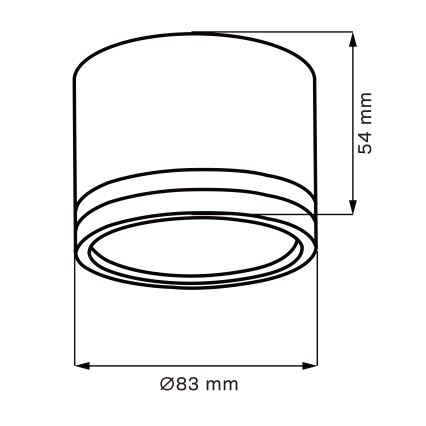 LED Plafonjera PARIS 1xGX53/6W/230V crno