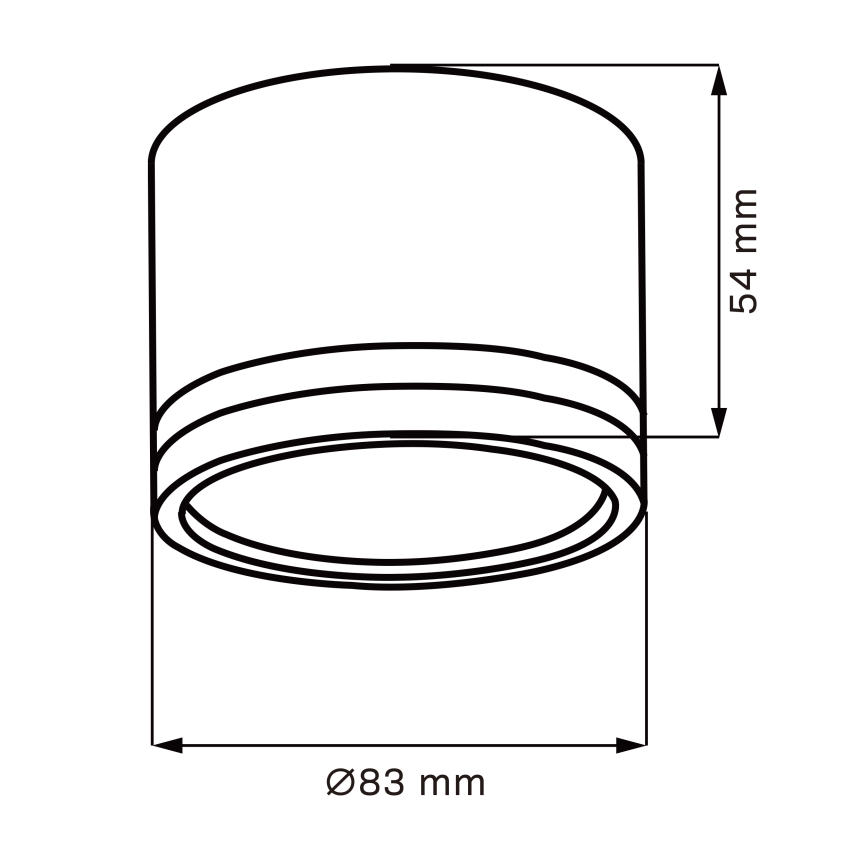 LED Plafonjera PARIS 1xGX53/6W/230V crno