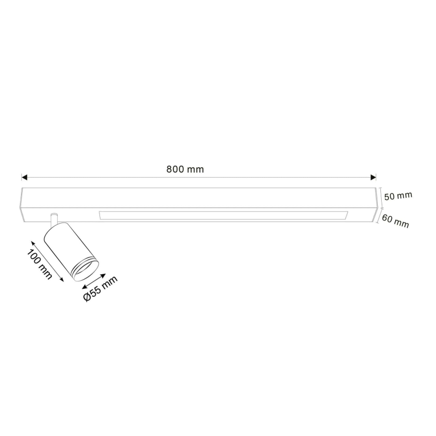 LED Plafonjera PARIS LED/24W/230V + 1xGU10/10W crno