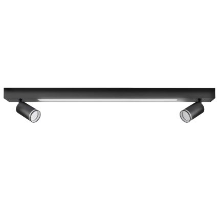 LED Plafonjera PARIS LED/24W/230V + 2xGU10/10W crno