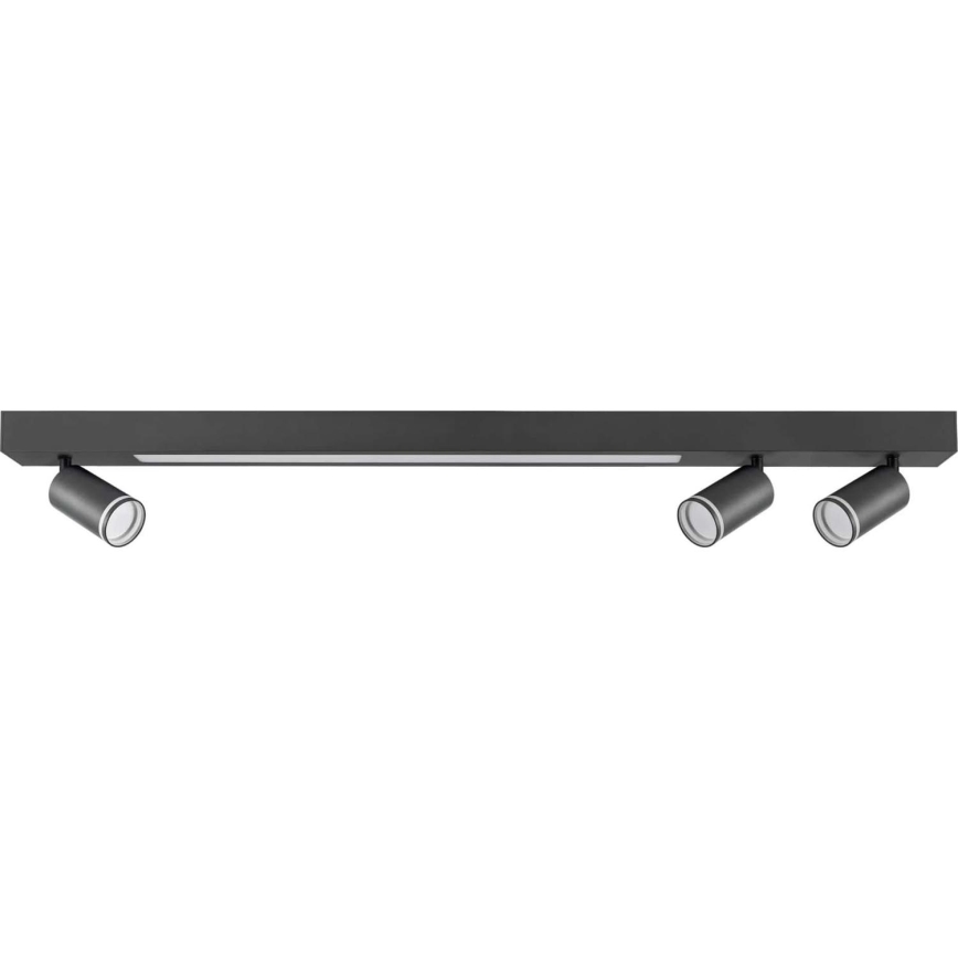 LED Plafonjera PARIS LED/24W/230V + 3xGU10/10W crno
