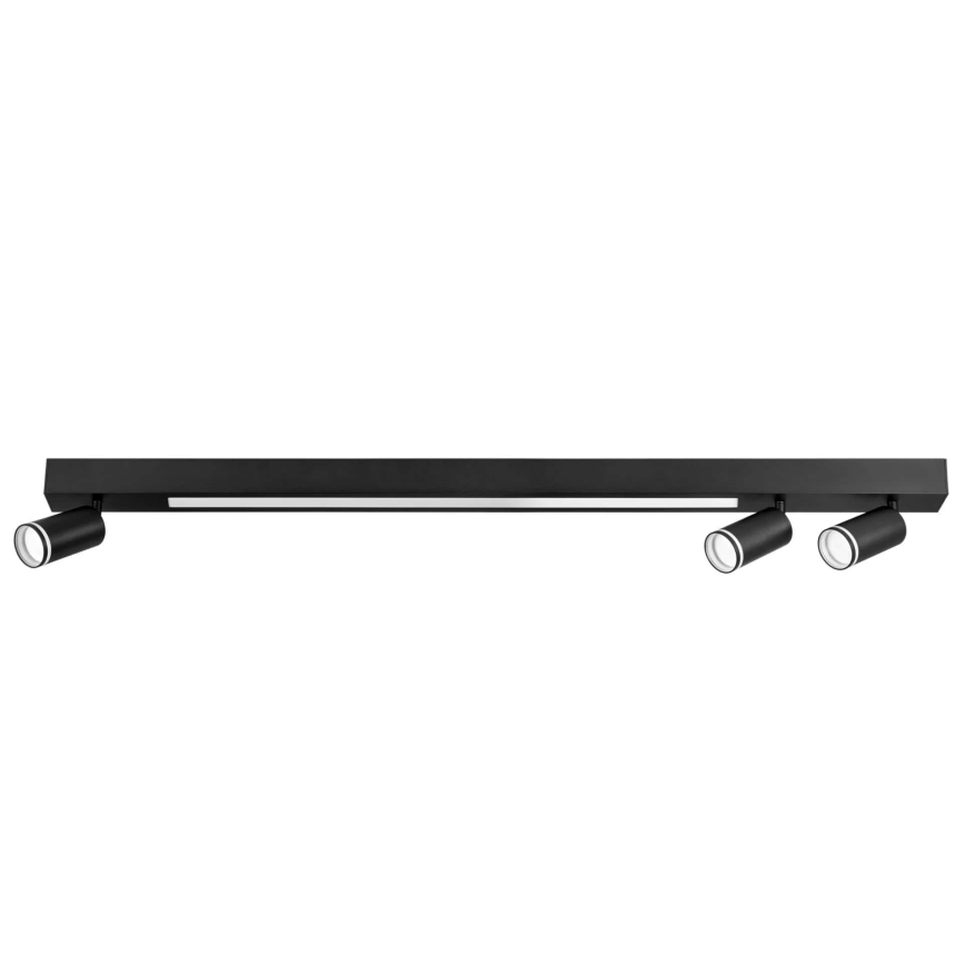 LED Plafonjera PARIS LED/24W/230V + 3xGU10/10W crno