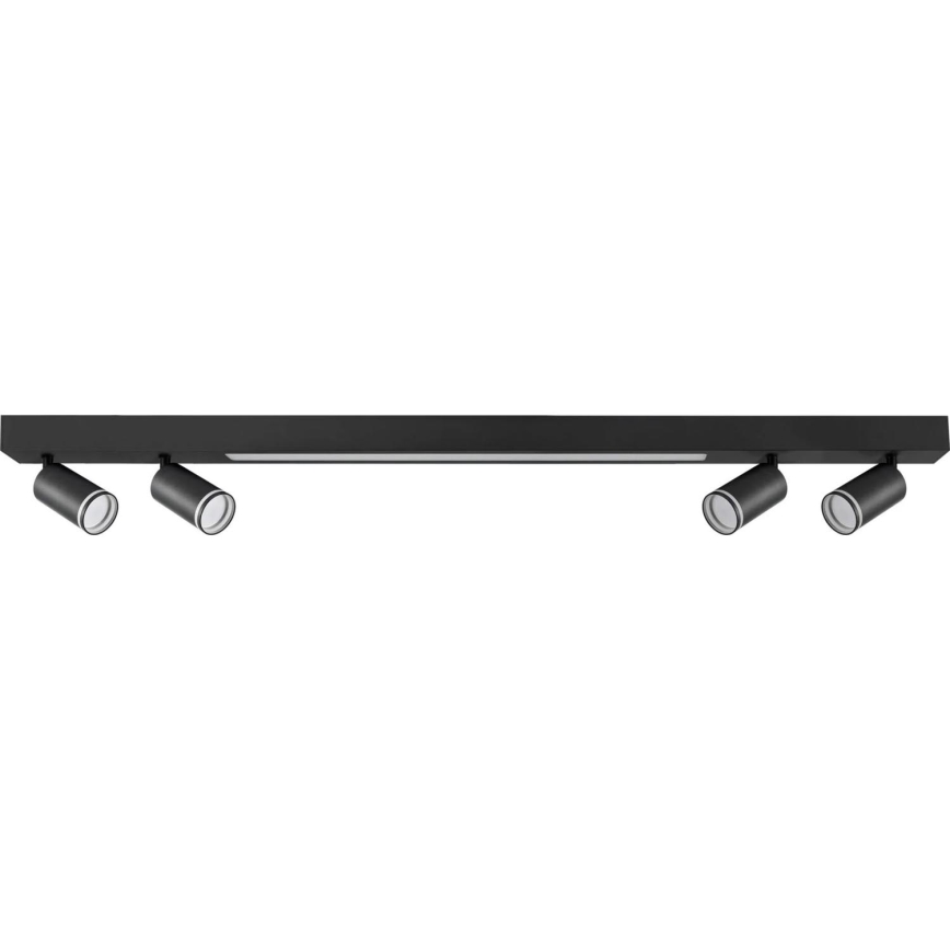 LED Plafonjera PARIS LED/24W/230V + 4xGU10/10W crno