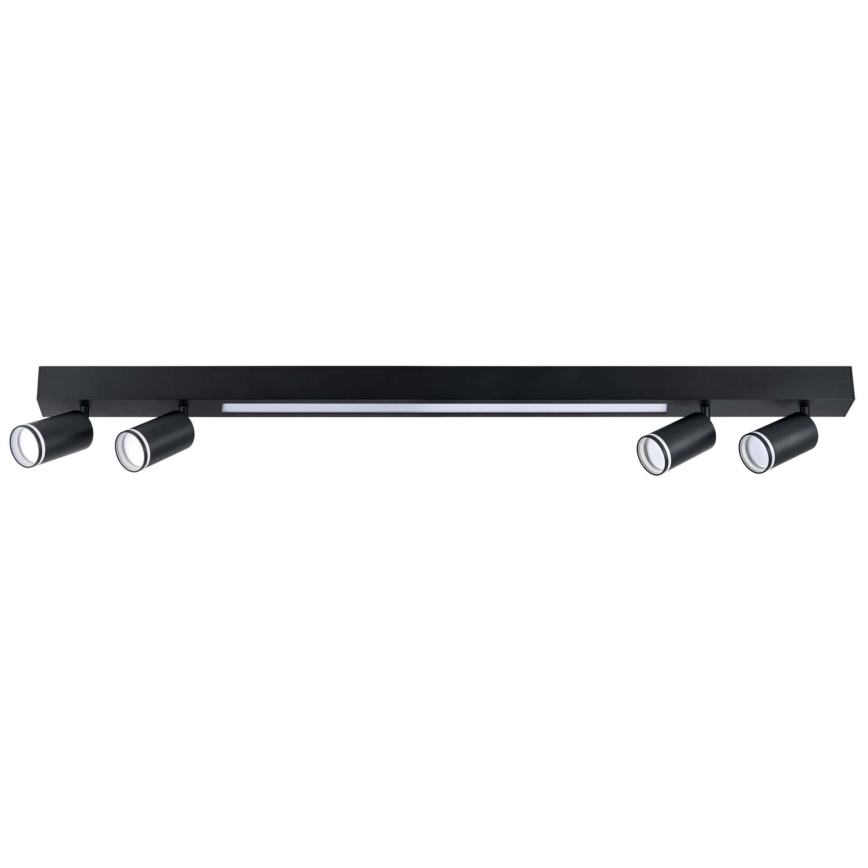 LED Plafonjera PARIS LED/24W/230V + 4xGU10/10W crno