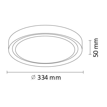 LED Plafonjera PERSE LED/15W/230V crno